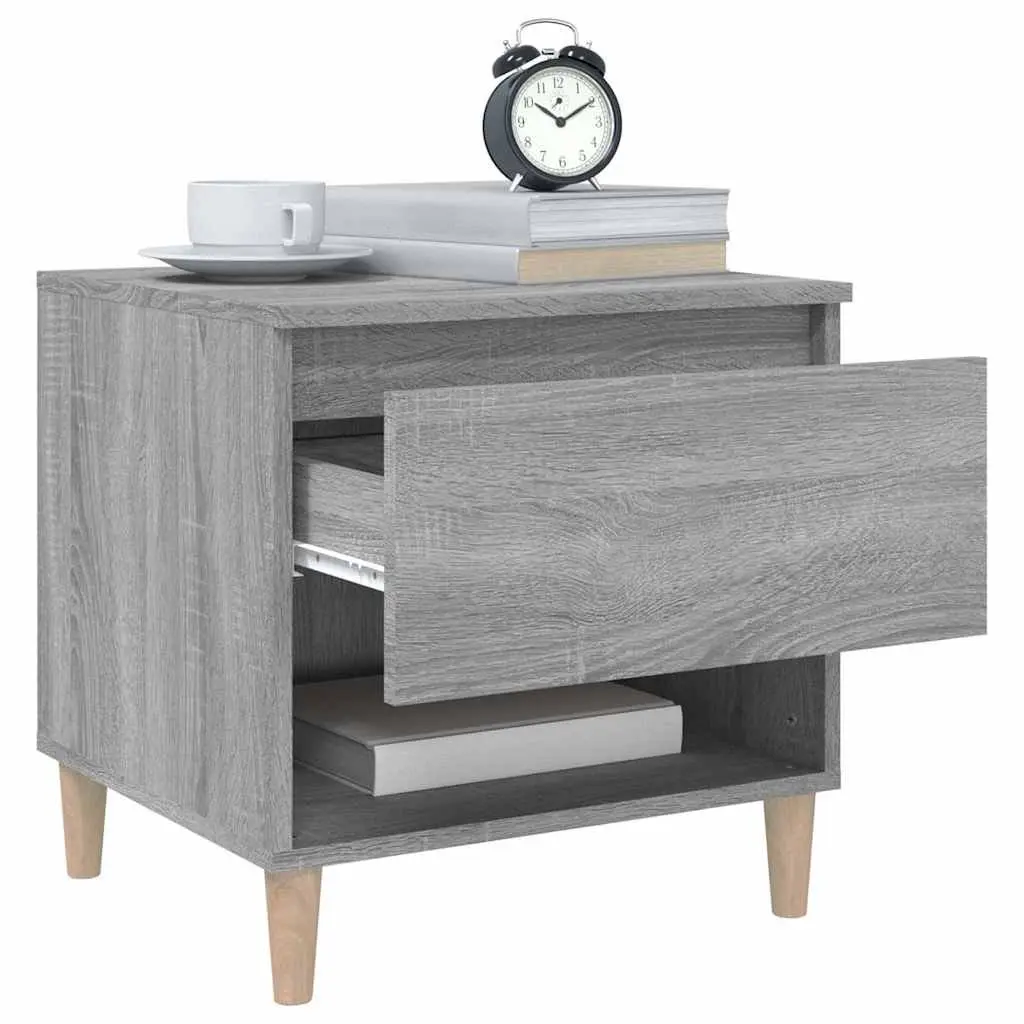 Bedside Tables Grey Sonoma 50x46x50 cm 2 pcs Engineered Wood Nightstands