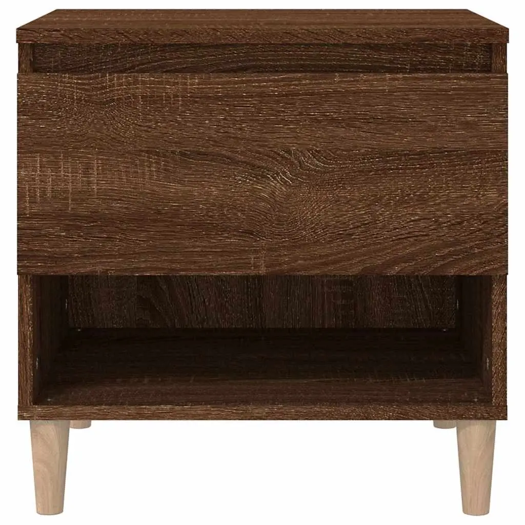 Bedside Tables Brown Oak Engineered Wood 50x46x50 cm 2 pcs