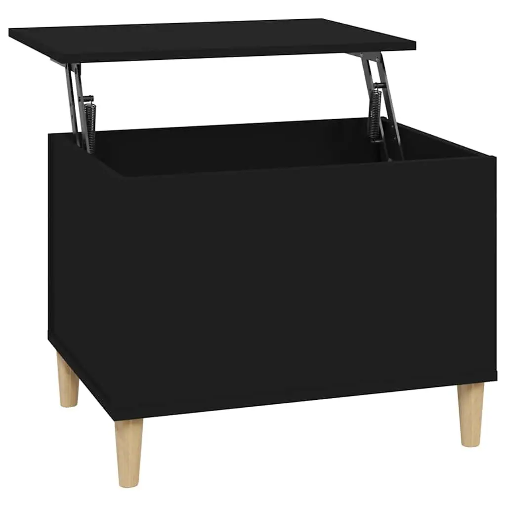 Lift-Top Coffee Table Black 60x44.5x45 cm Hidden Storage Compartment Accent