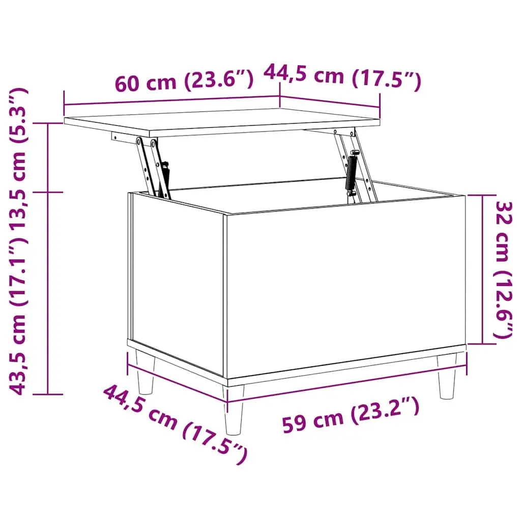 Lift-Top Coffee Table with Hidden Storage