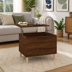 Your Friendly Brown Oak Lift-Top Coffee Table