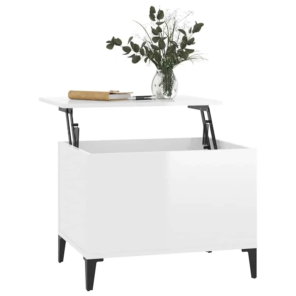 Coffee Table Lift Top Hidden Storage White 60x44.5x45 cm Engineered Wood