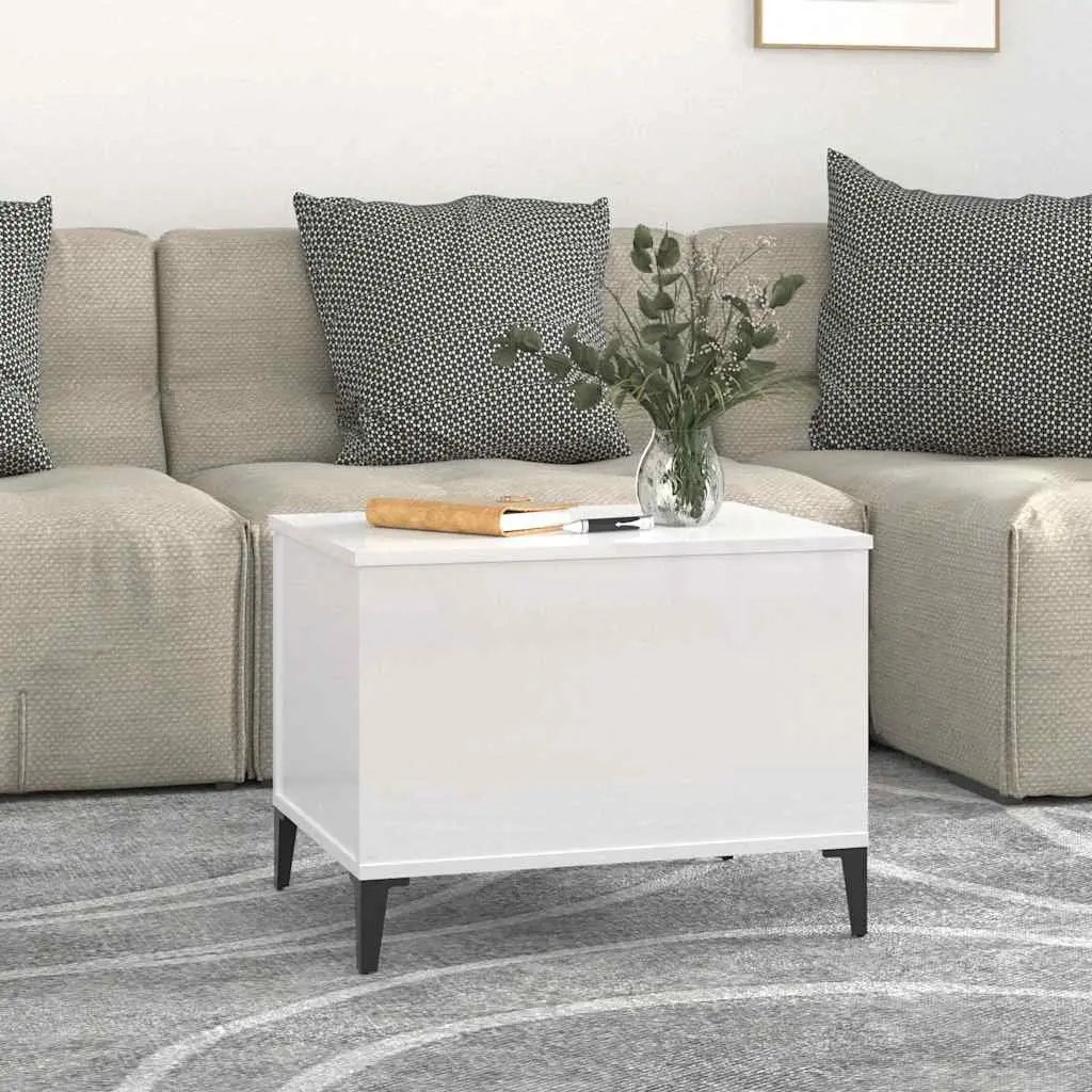 Coffee Table Lift Top Hidden Storage White 60x44.5x45 cm Engineered Wood