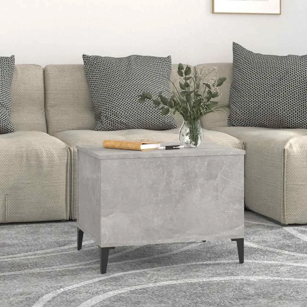 Grey Engineered Wood Coffee Table Lift Top with Storage Compartment for Living Room