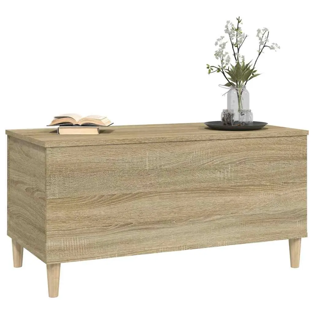 Lift-Top Coffee Table with Storage Compartment Brown Engineered Wood 90 x 44.5 x 45 cm