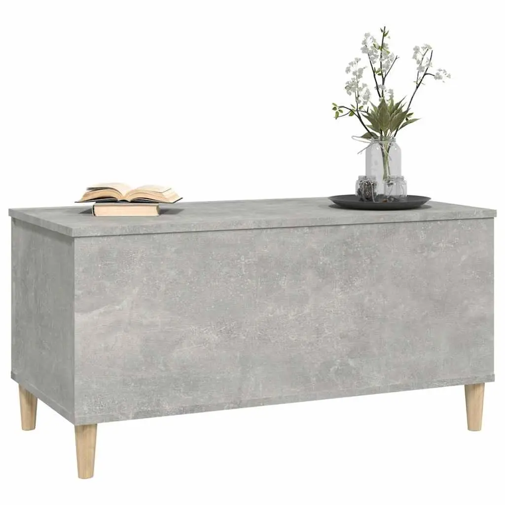 Lift Top Coffee Table Grey Engineered Wood Adjustable Height with Storage Compartment