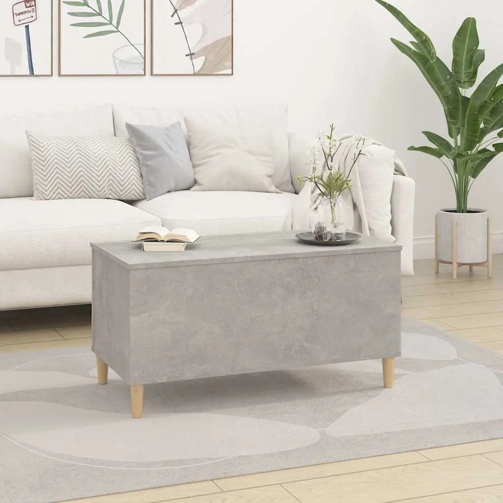 Lift Top Coffee Table Grey Engineered Wood Adjustable Height with Storage Compartment