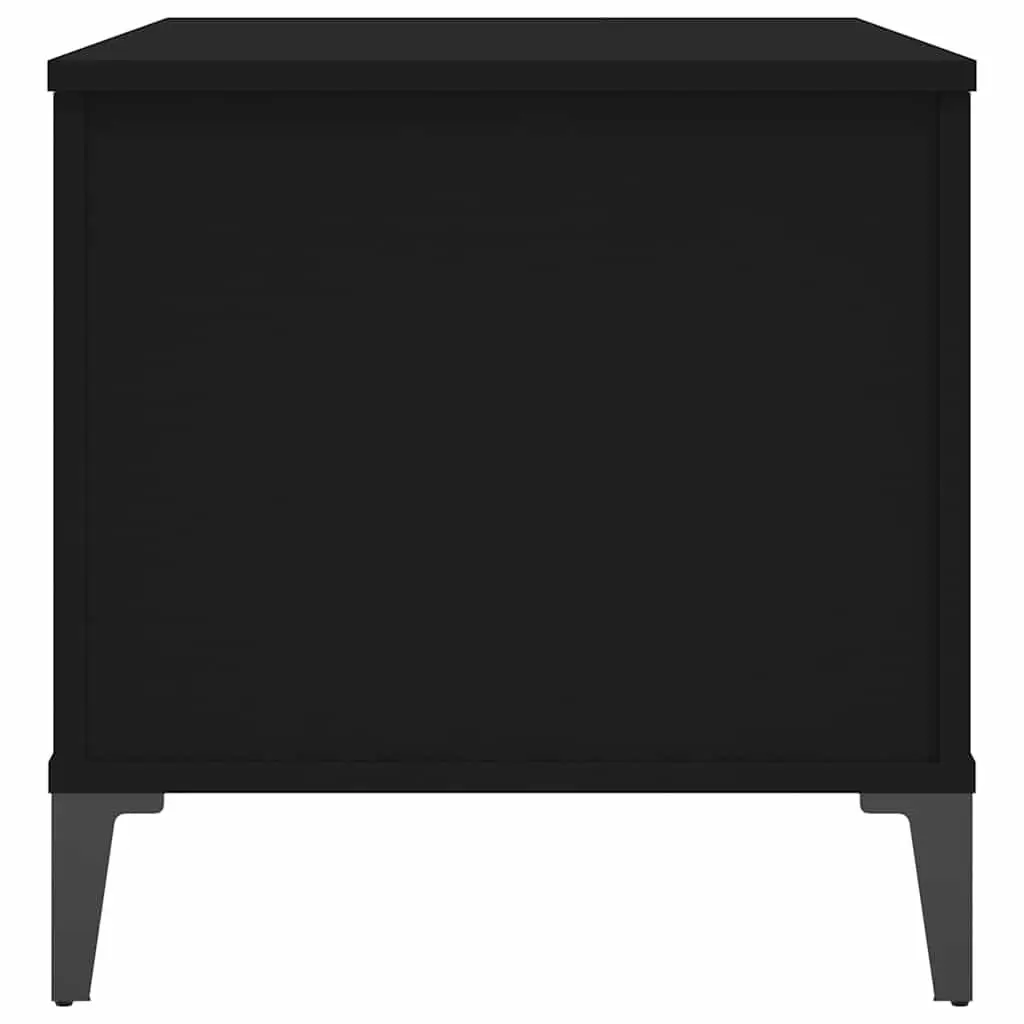 Lift-Top Coffee Table Black Engineered Wood Storage Compartment Living Room
