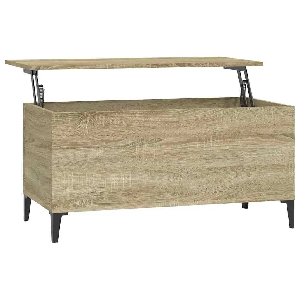 Coffee Table Lift Top Storage Brown Engineered Wood 90L x 44.5W x 45H cm