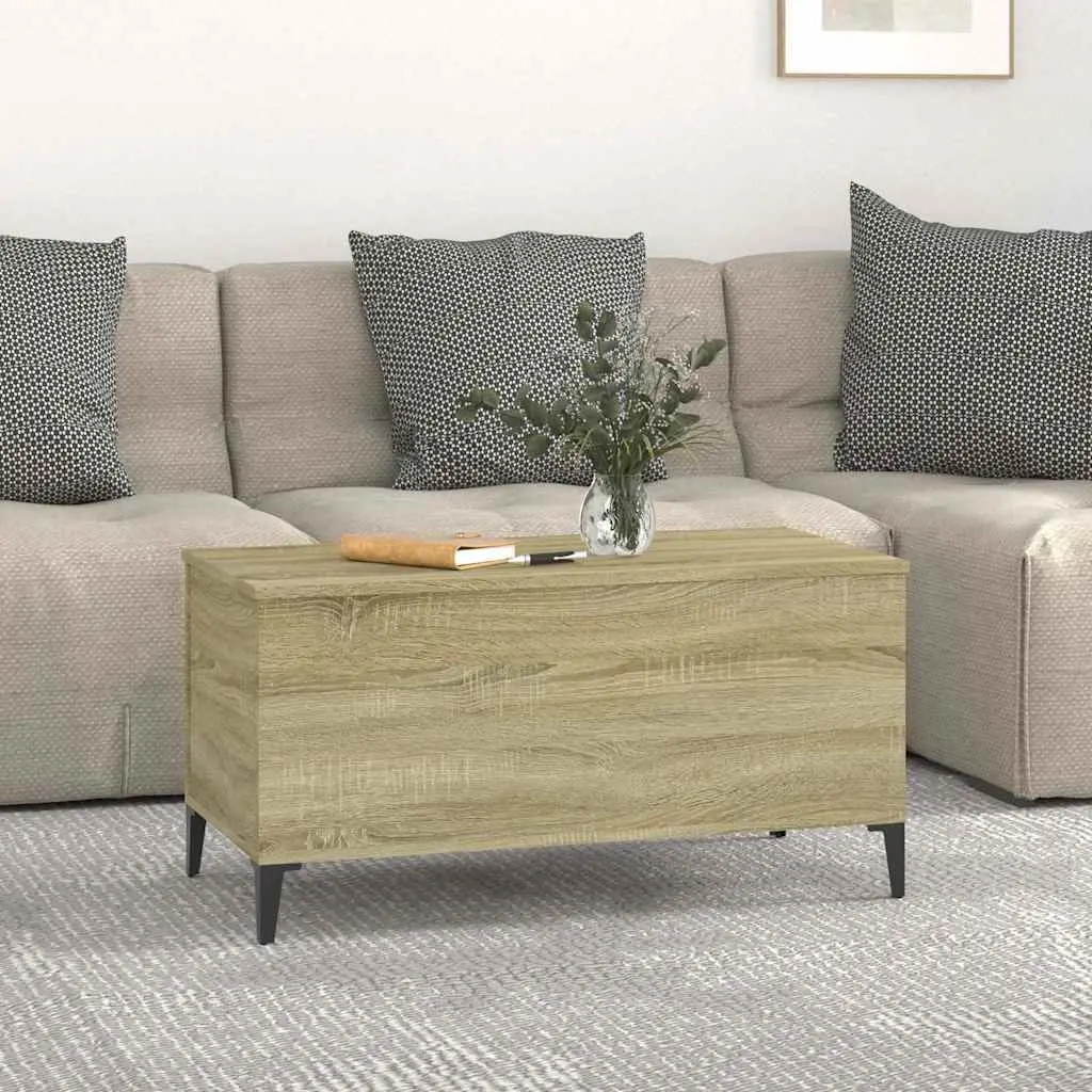 Coffee Table Lift Top Storage Brown Engineered Wood 90L x 44.5W x 45H cm