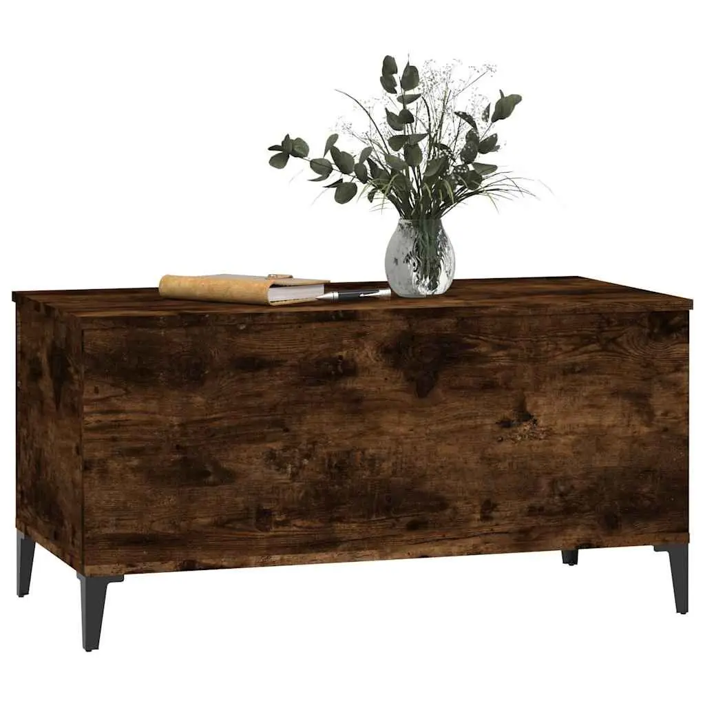 Lift-Top Coffee Table with Storage Brown Engineered Wood 90L x 44.5W x 45H cm