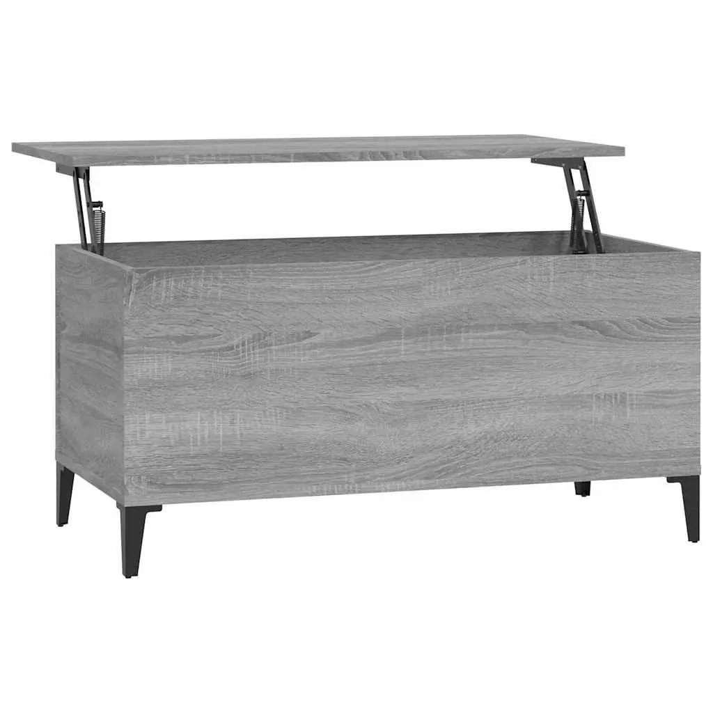 Lift-Top Coffee Table Grey Sonoma Engineered Wood Storage Compartment Living