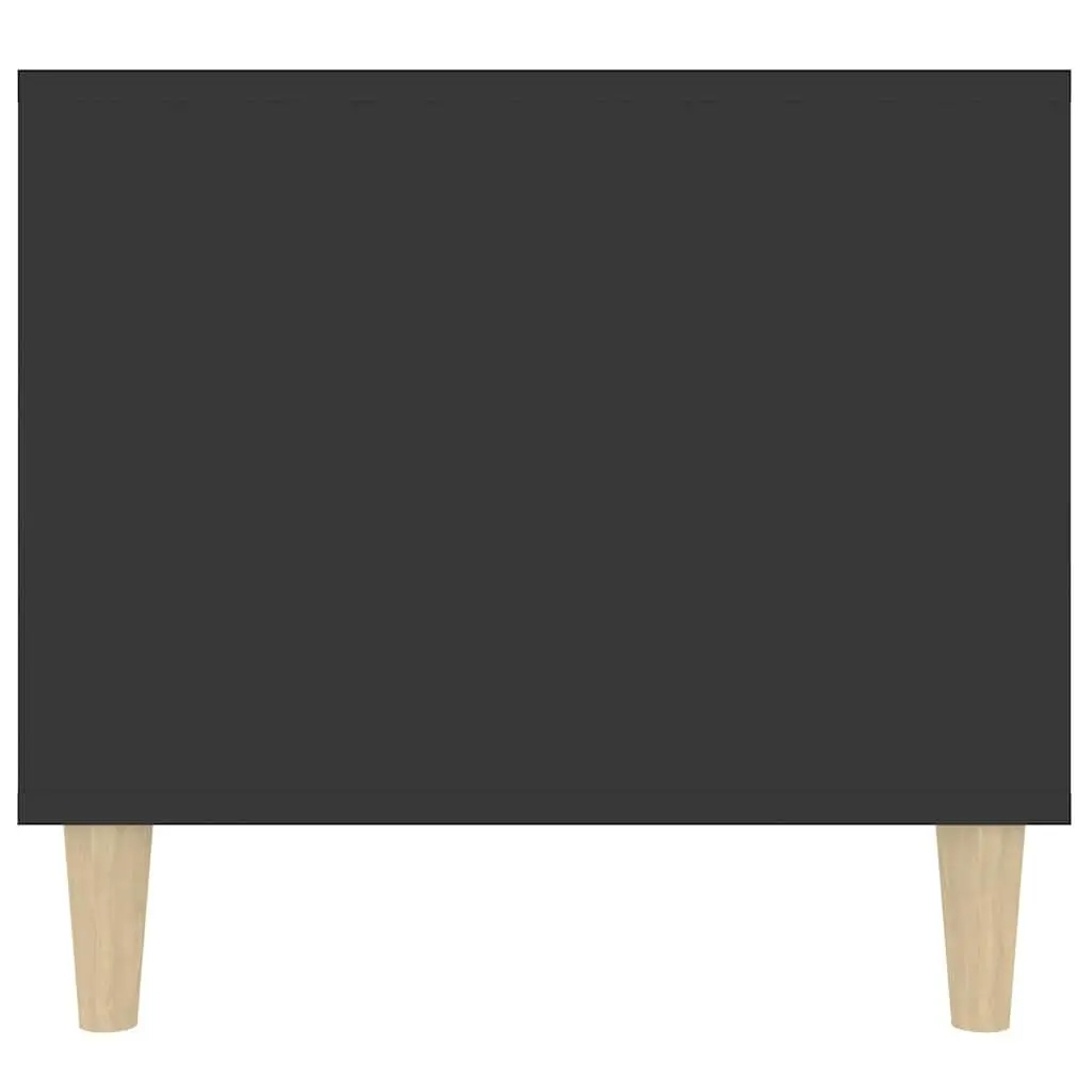 Black Coffee Table with Drawer Storage and Open Compartments Engineered Wood 90L x 49W x 45H cm
