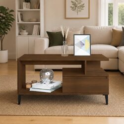 Your Friendly Brown Oak Coffee Table for Easy Living
