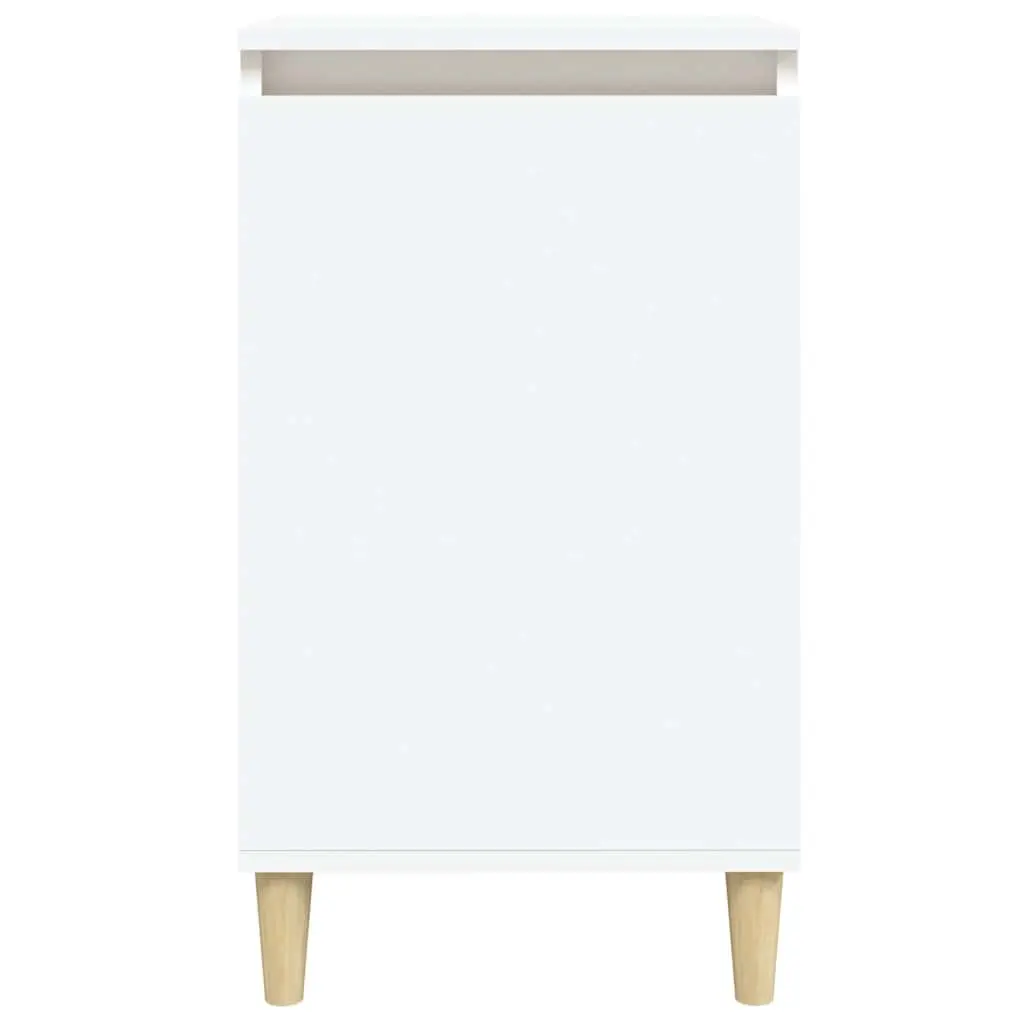 White Bedside Cabinet 40x35x70cm with Storage