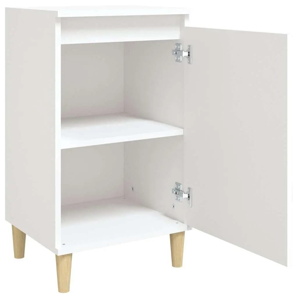 White Bedside Cabinet 40x35x70cm with Storage