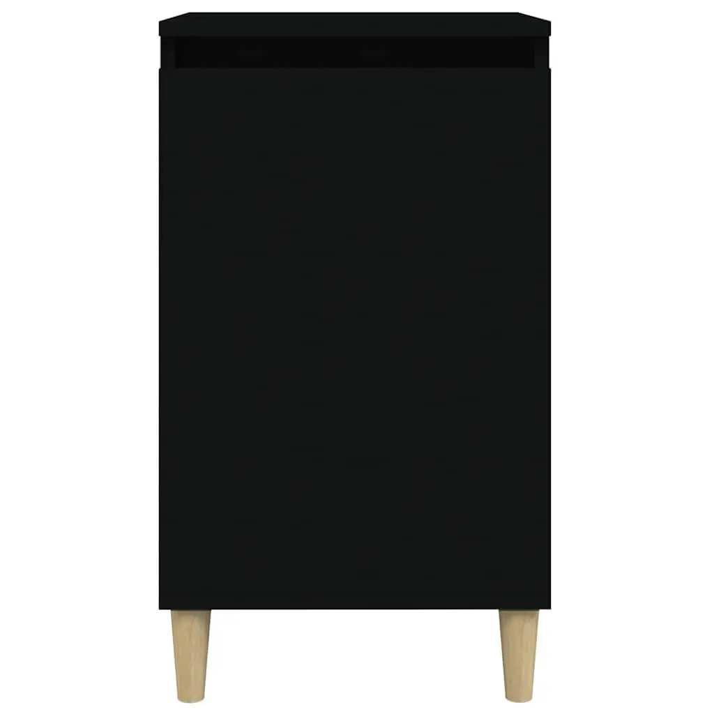 Bedside Cabinet 2 pcs Black 40x35x70 cm Engineered Wood Nightstand Storage