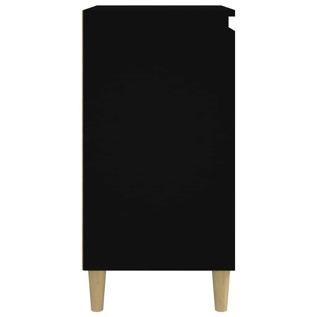 Bedside Cabinet 2 pcs Black 40x35x70 cm Engineered Wood Nightstand Storage