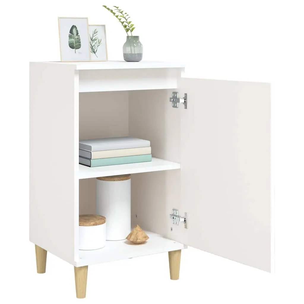 Bedside Cabinets 2 pcs White High Gloss Nightstands Bedroom Storage Side Tables