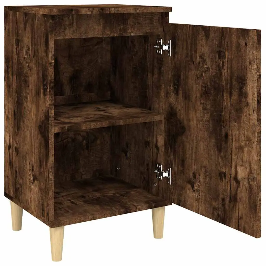 Bedside Cabinets Brown Engineered Wood Nightstand Storage 40x35x70cm 2 Piece