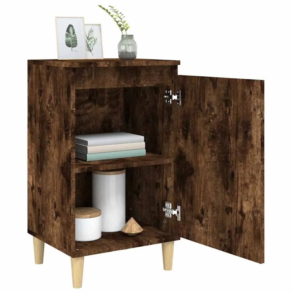 Bedside Cabinets Brown Engineered Wood Nightstand Storage 40x35x70cm 2 Piece