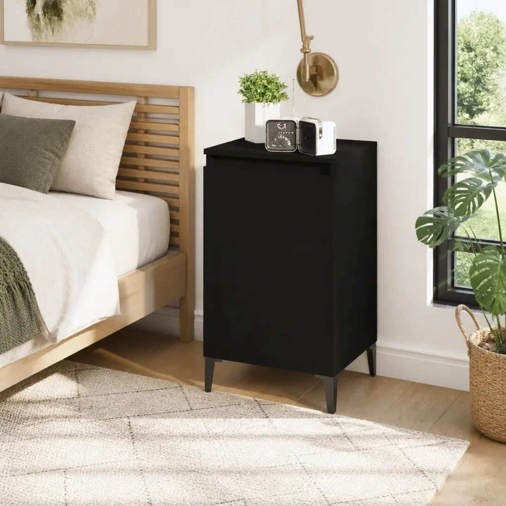 Black Nightstand 40x35x70 cm for Home Comfort