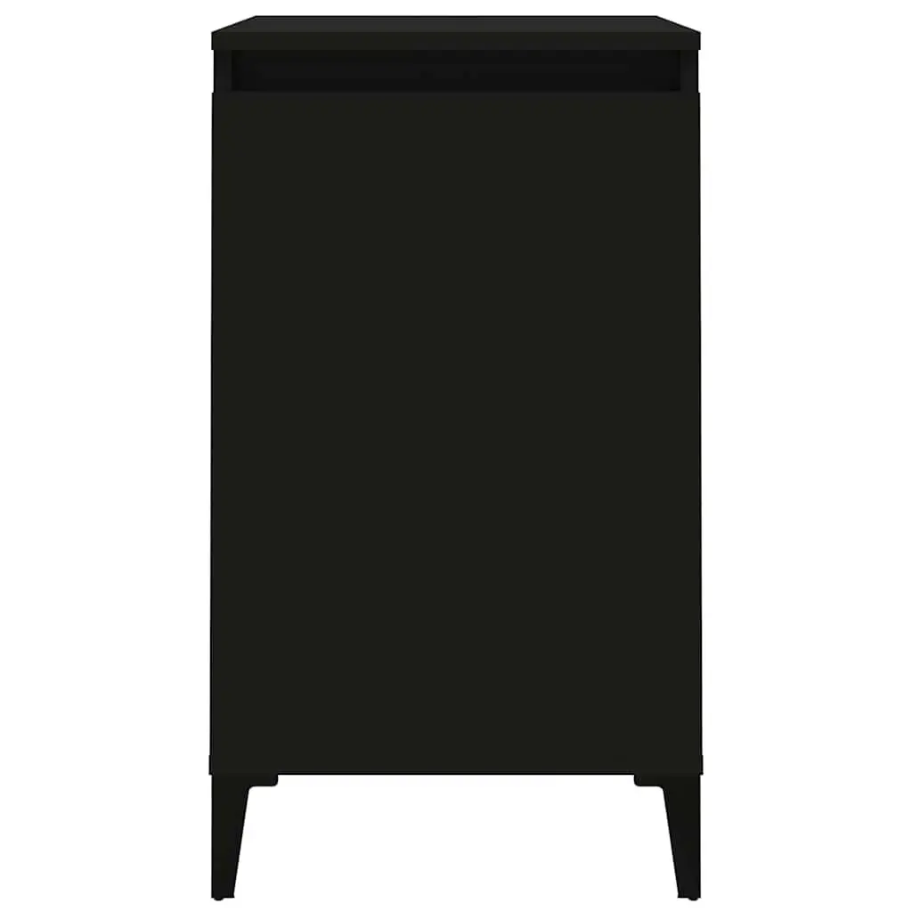 Black Nightstand 40x35x70 cm for Home Comfort