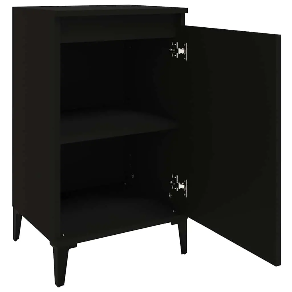 Black Nightstand 40x35x70 cm for Home Comfort