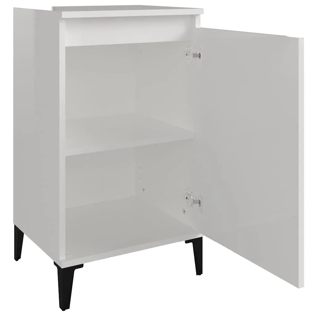 White High Gloss Bedside Cabinet