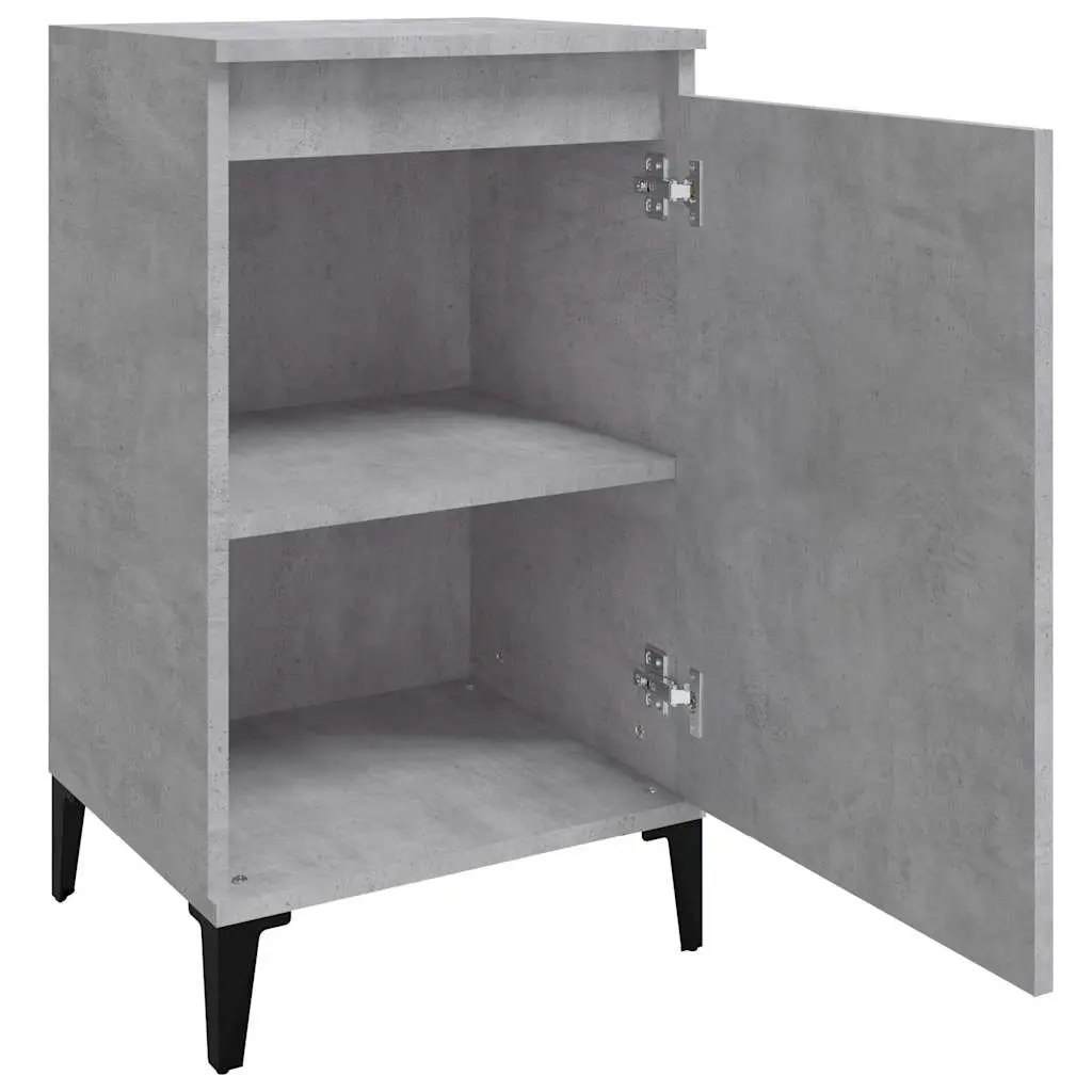 Bedside Cabinet Concrete Grey 40x35x70cm Storage Table