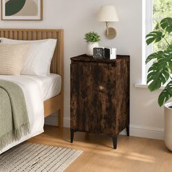 Bedside Cabinet 40x35x70cm Brown Engineered Wood Nightstand Storage Unit