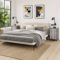 Friendly Grey Engineered Wood Nightstands for Your Space