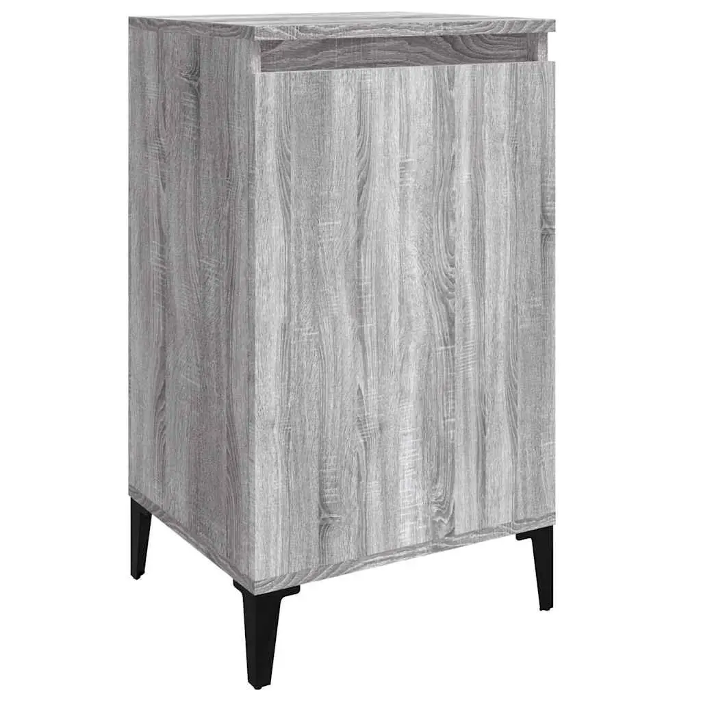 Bedside Cabinets Grey Sonoma Engineered Wood 2 Piece Nightstand Storage
