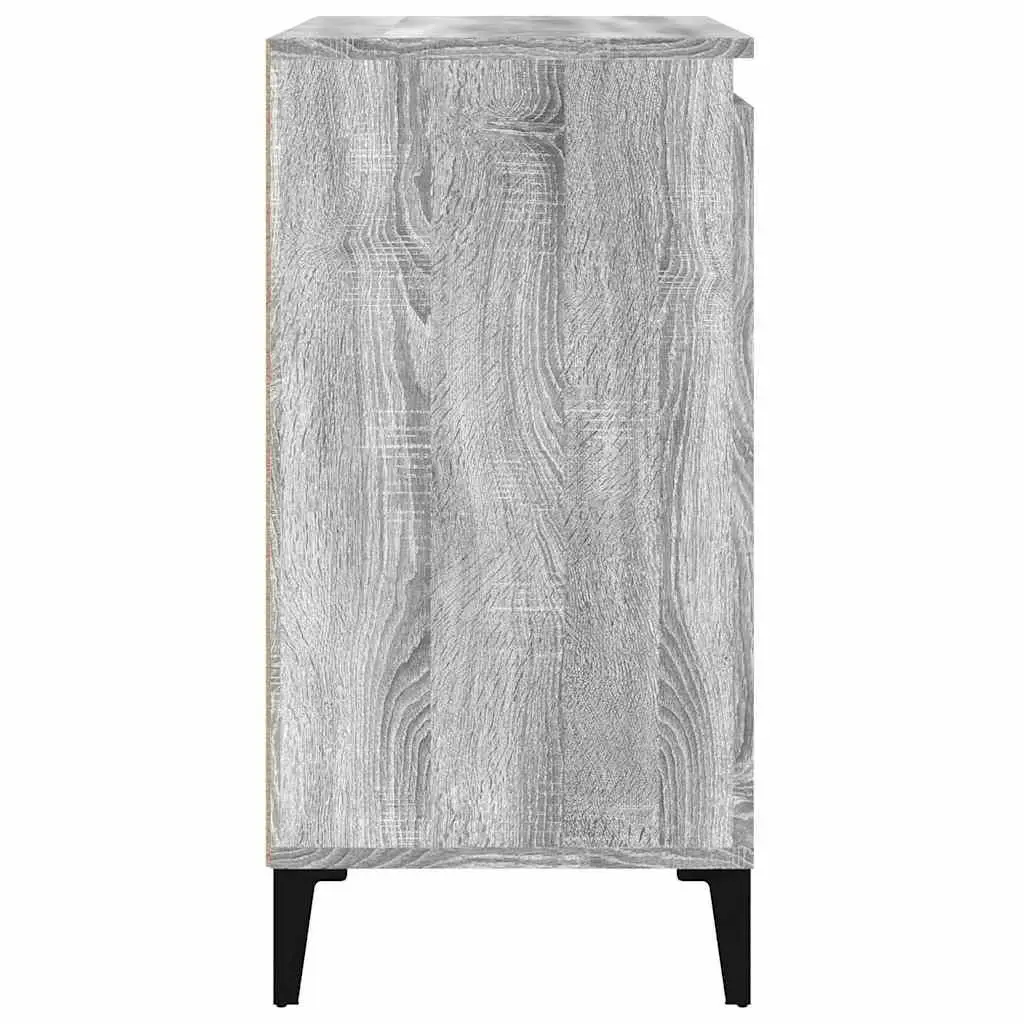 Bedside Cabinets Grey Sonoma Engineered Wood 2 Piece Nightstand Storage
