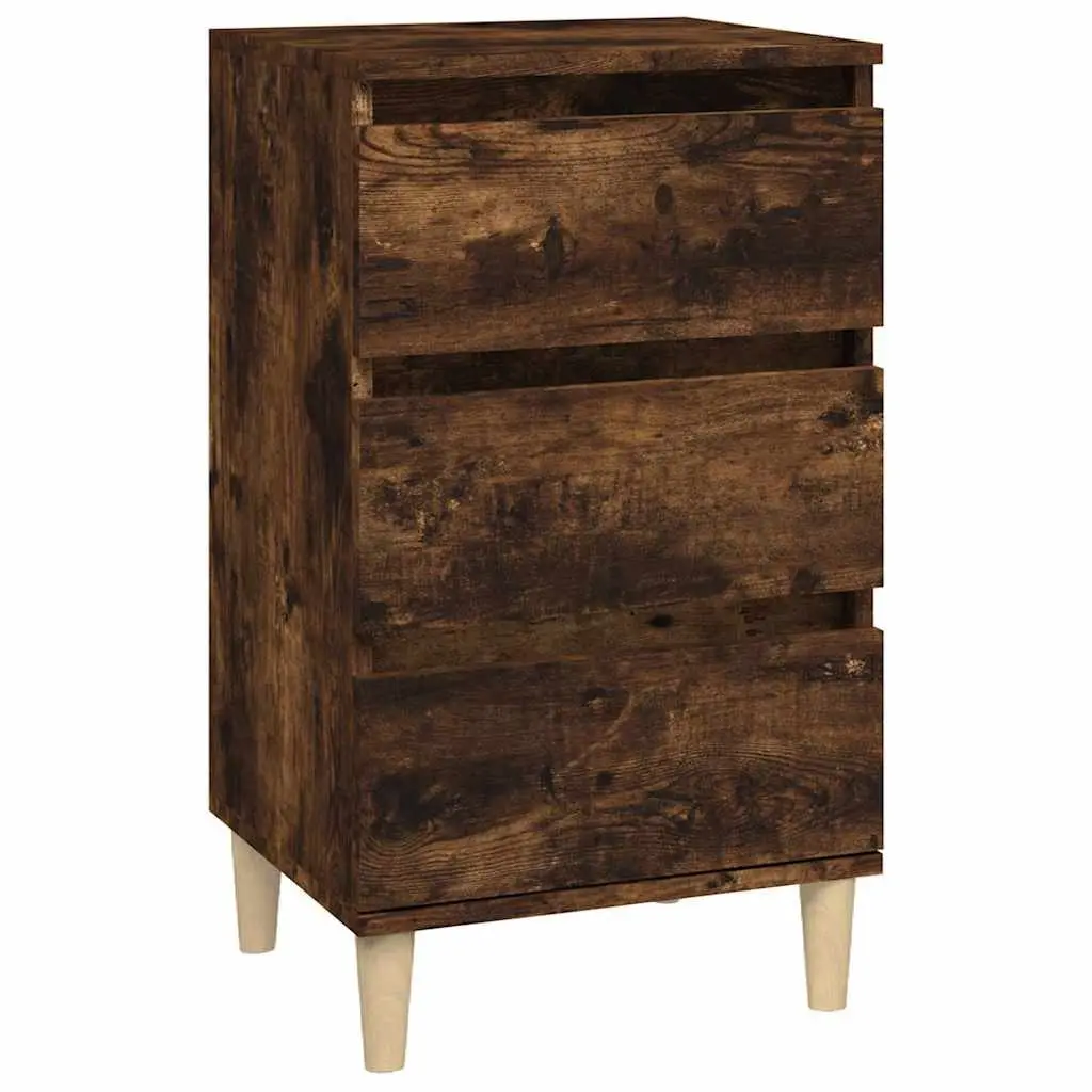 Bedside Cabinet 40x35x70cm Brown 3 Drawer Nightstand Storage Bedroom Furniture