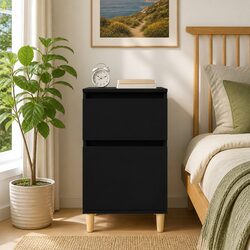 Friendly Black Nightstand to Organize Your Space