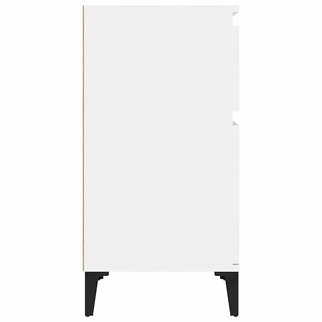 Bedside Cabinets White 40x35x70 cm 2 Piece Storage Nightstand Furniture