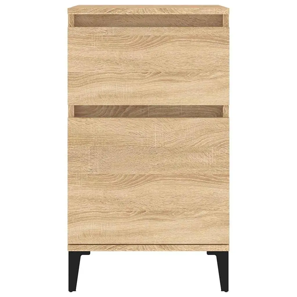 Bedside Cabinets Brown Storage Nightstand Organiser 40x35x70 cm Set of 2