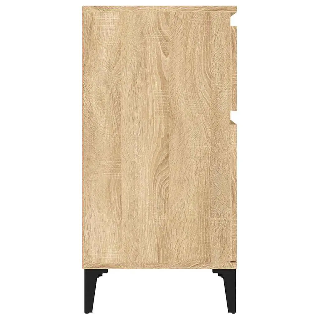 Bedside Cabinets Brown Storage Nightstand Organiser 40x35x70 cm Set of 2