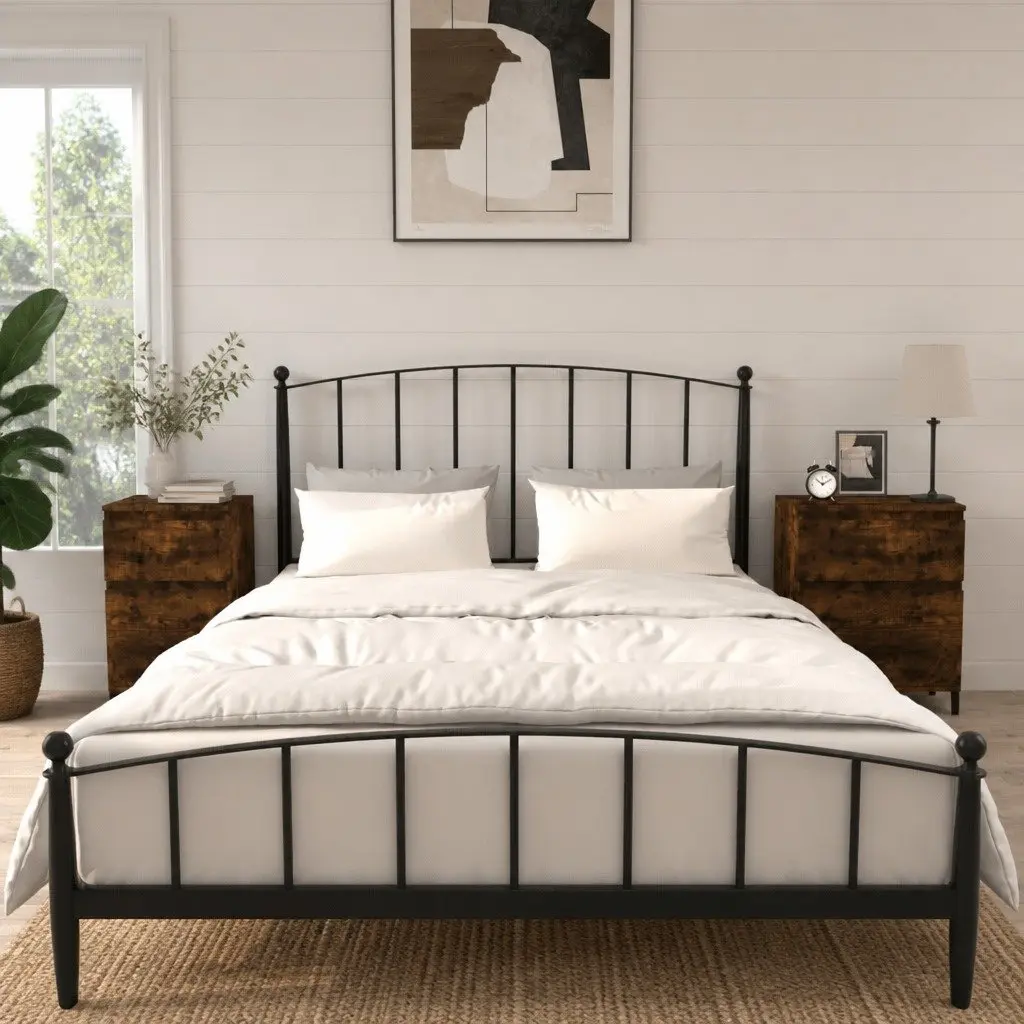 Bedside Cabinets Brown 2 Piece Storage Nightstand 40x35x70 cm