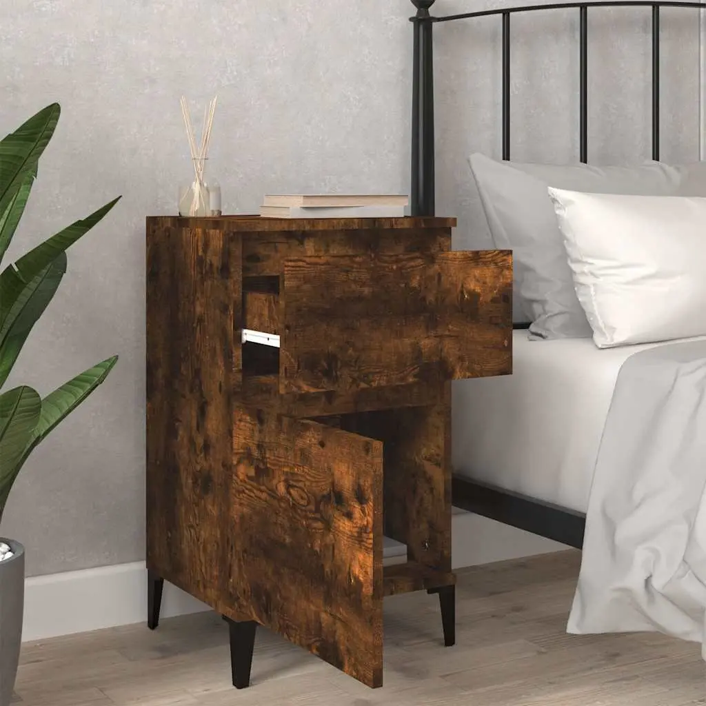 Bedside Cabinets Brown 2 Piece Storage Nightstand 40x35x70 cm