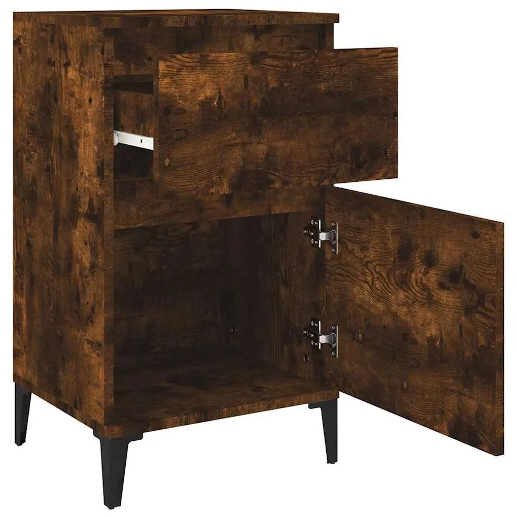 Bedside Cabinets Brown 2 Piece Storage Nightstand 40x35x70 cm