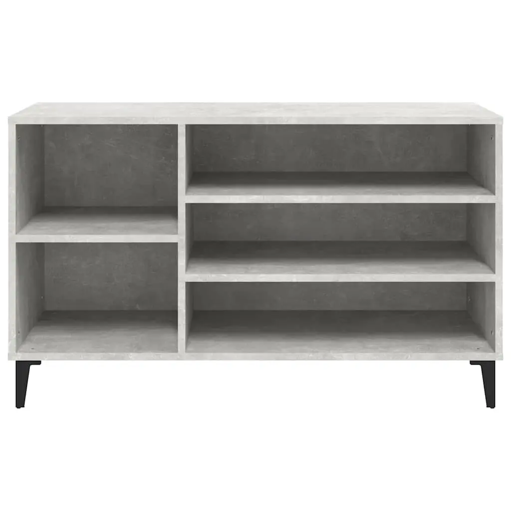 Shoe Cabinet Grey Engineered Wood Storage Organiser Hall Bench Compartments