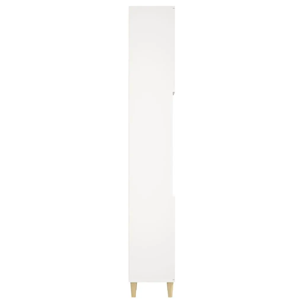 Bathroom Vanity Cabinet White Storage Unit 6 Compartments 2 Doors Engineered