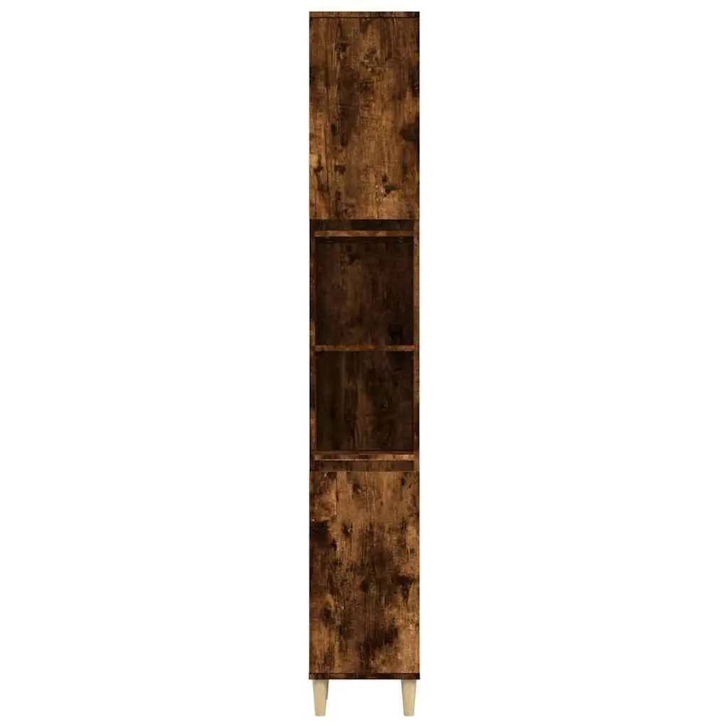 Bathroom Vanity Cabinet Storage Unit Engineered Wood Brown 30x30x190 cm