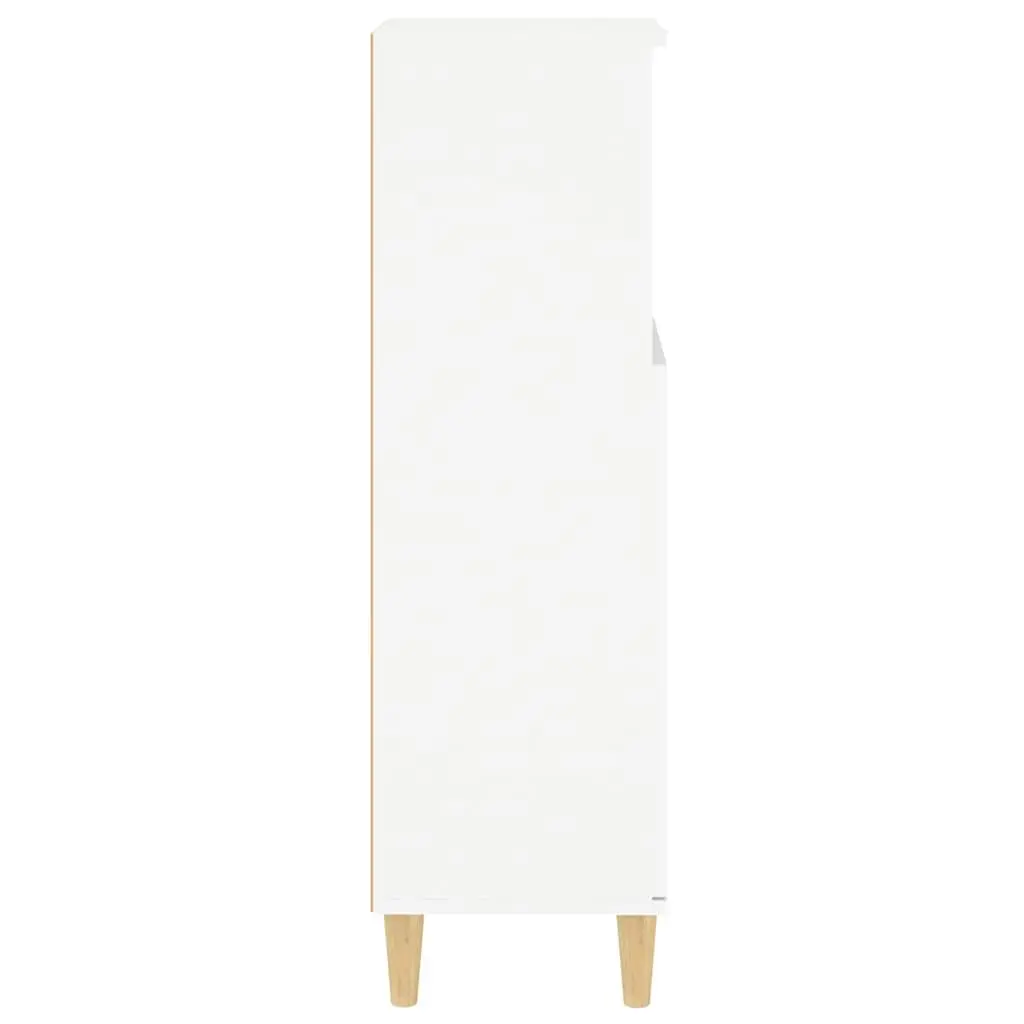 Bathroom Cabinet White Engineered Wood Storage Cupboard 30x30x100cm