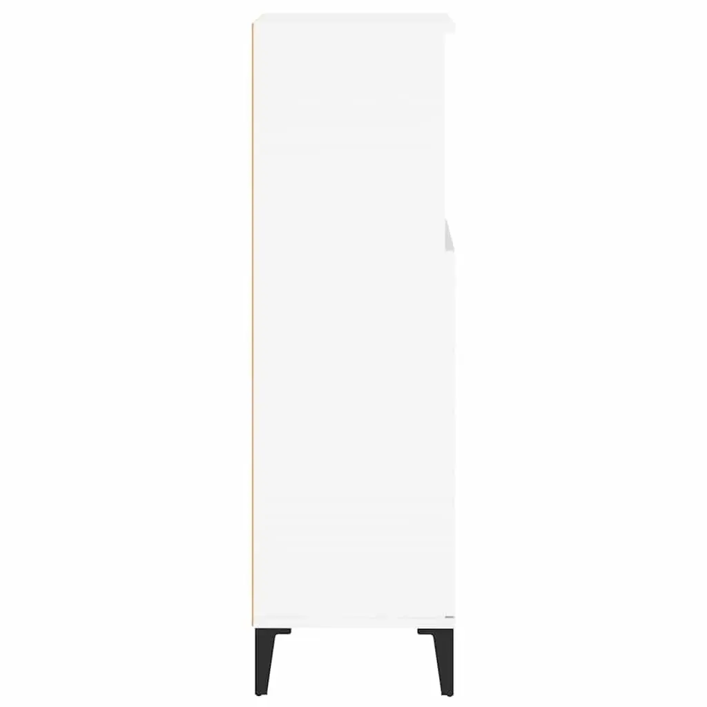 Bathroom Vanity Cabinet White Storage Unit Engineered Wood 30x30x100cm