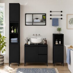 Your Friendly Black Bathroom Cabinet - 30x30x100cm