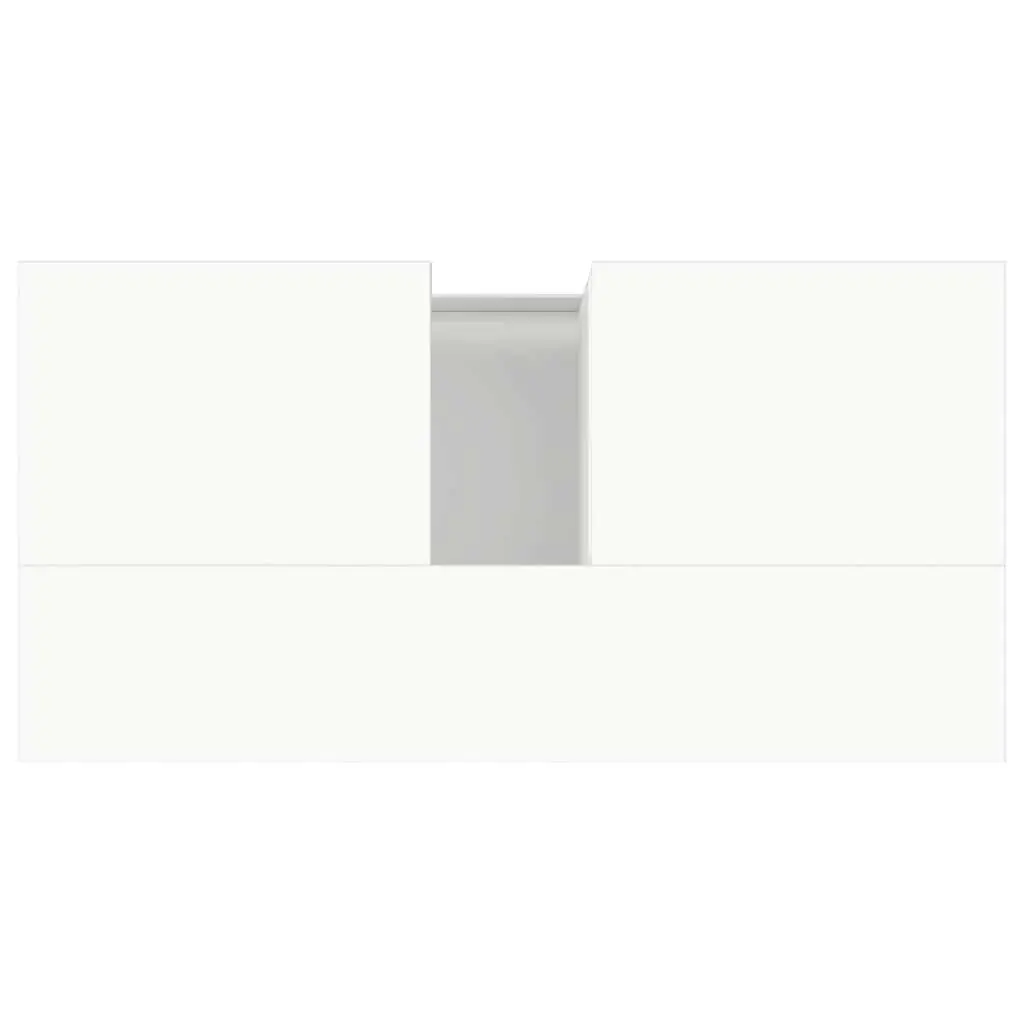 Bathroom Cabinet White Engineered Wood 2 Drawers 1 Door Compartment