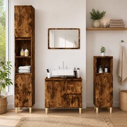 Your Bathroom's New Best Friend: Vanity Cabinet in Smoked Oak